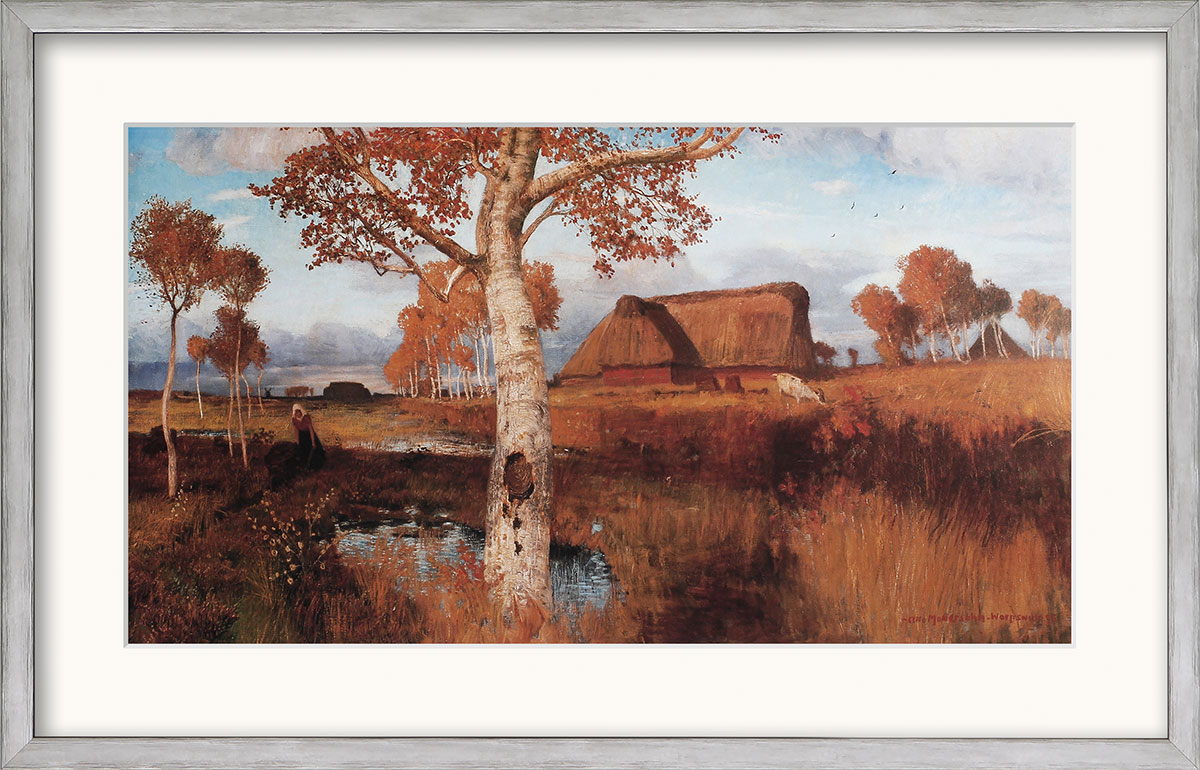 Otto Modersohn: Bild 'Herbst im Moor' (1895), gerahmt