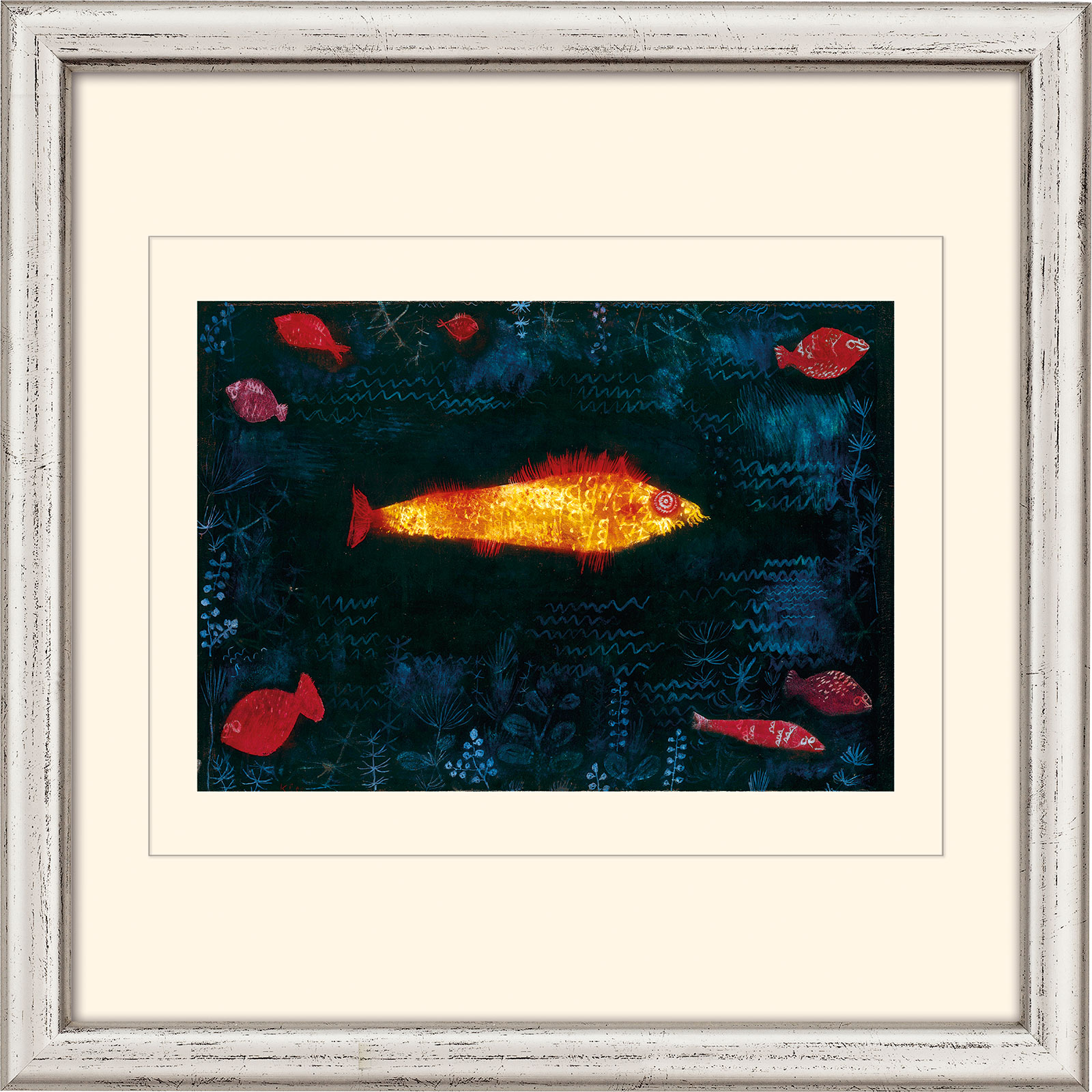 Paul Klee: Bild 'Der goldene Fisch' (1925), gerahmt