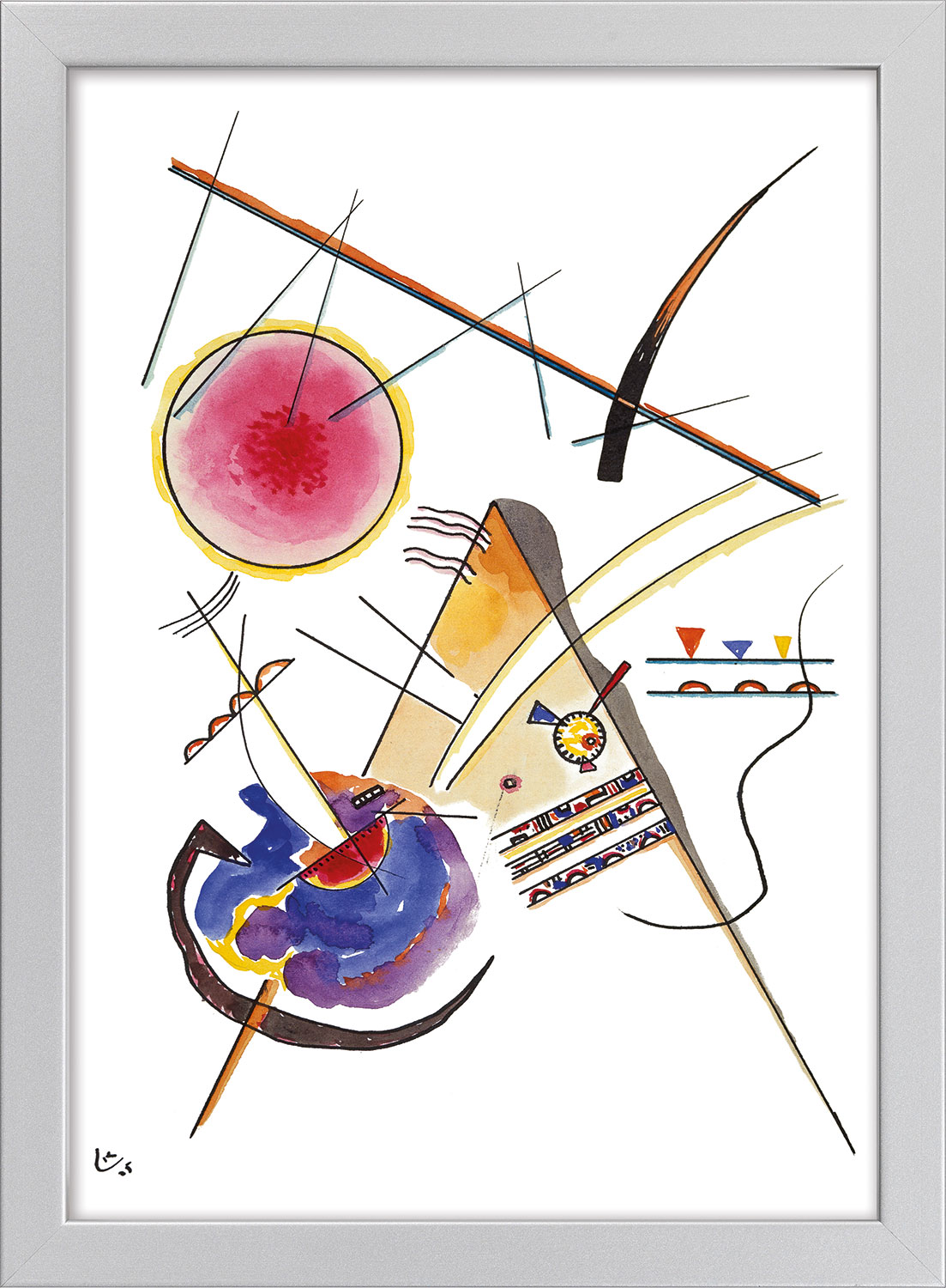 Wassily Kandinsky: Bild 'Komposition' (1925), gerahmt