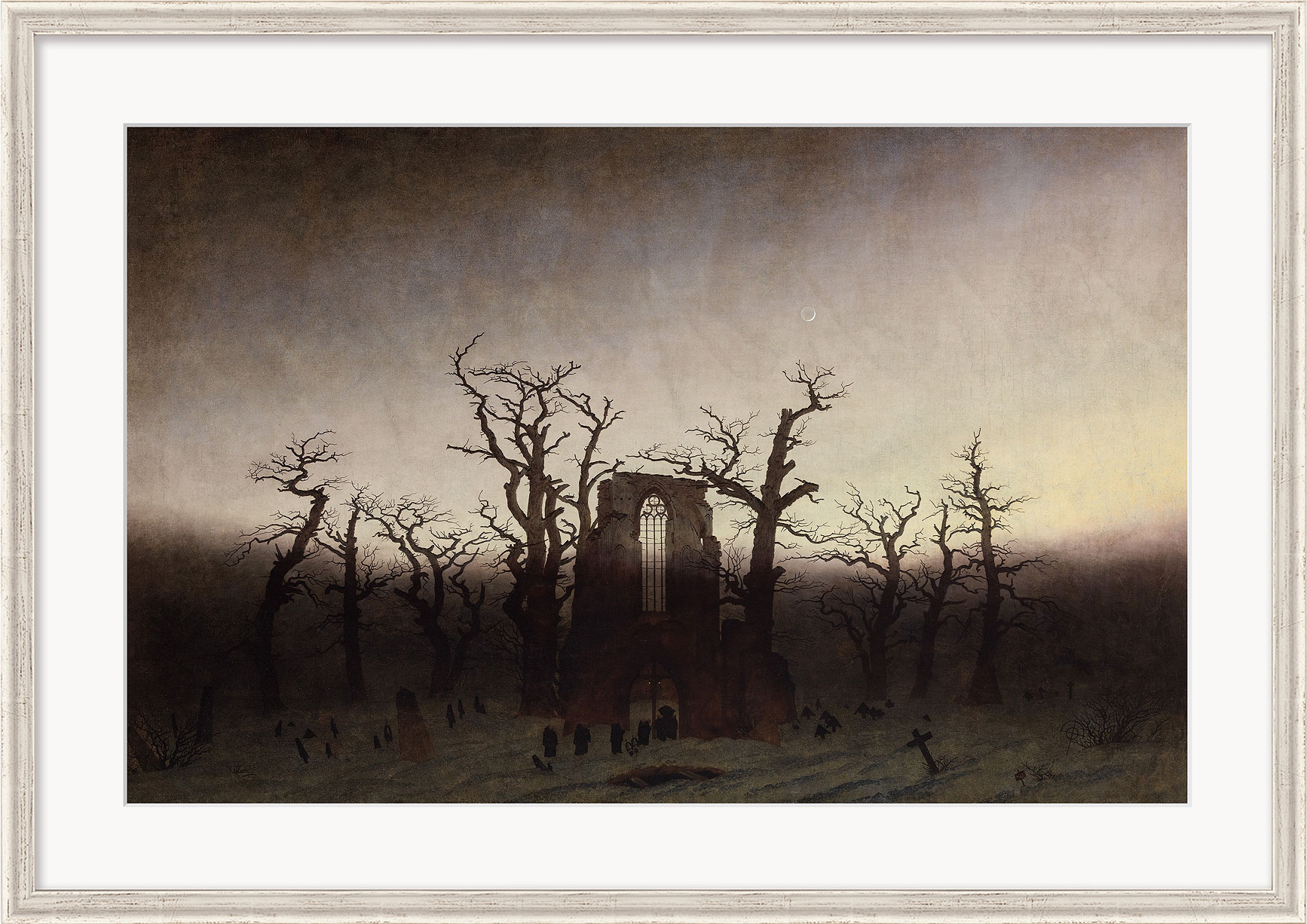 Caspar David Friedrich: Bild 'Abtei im Eichwald' (1809/10), gerahmt
