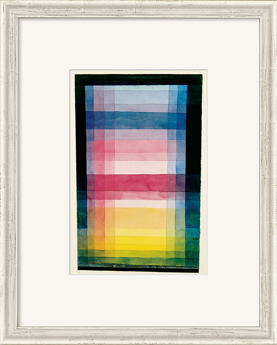 Paul Klee: Bild 'Architektur der Ebene' (1923), gerahmt