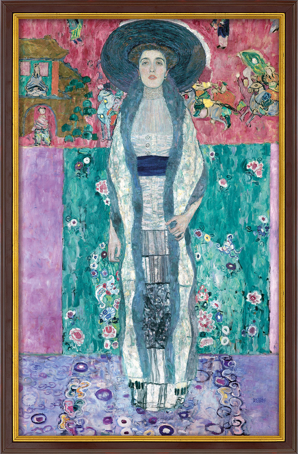 Gustav Klimt: Bild 'Bildnis Adele Bloch-Bauer II' (1912), gerahmt