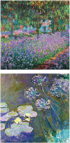 Claude Monet : Deux objets muraux en set, verre