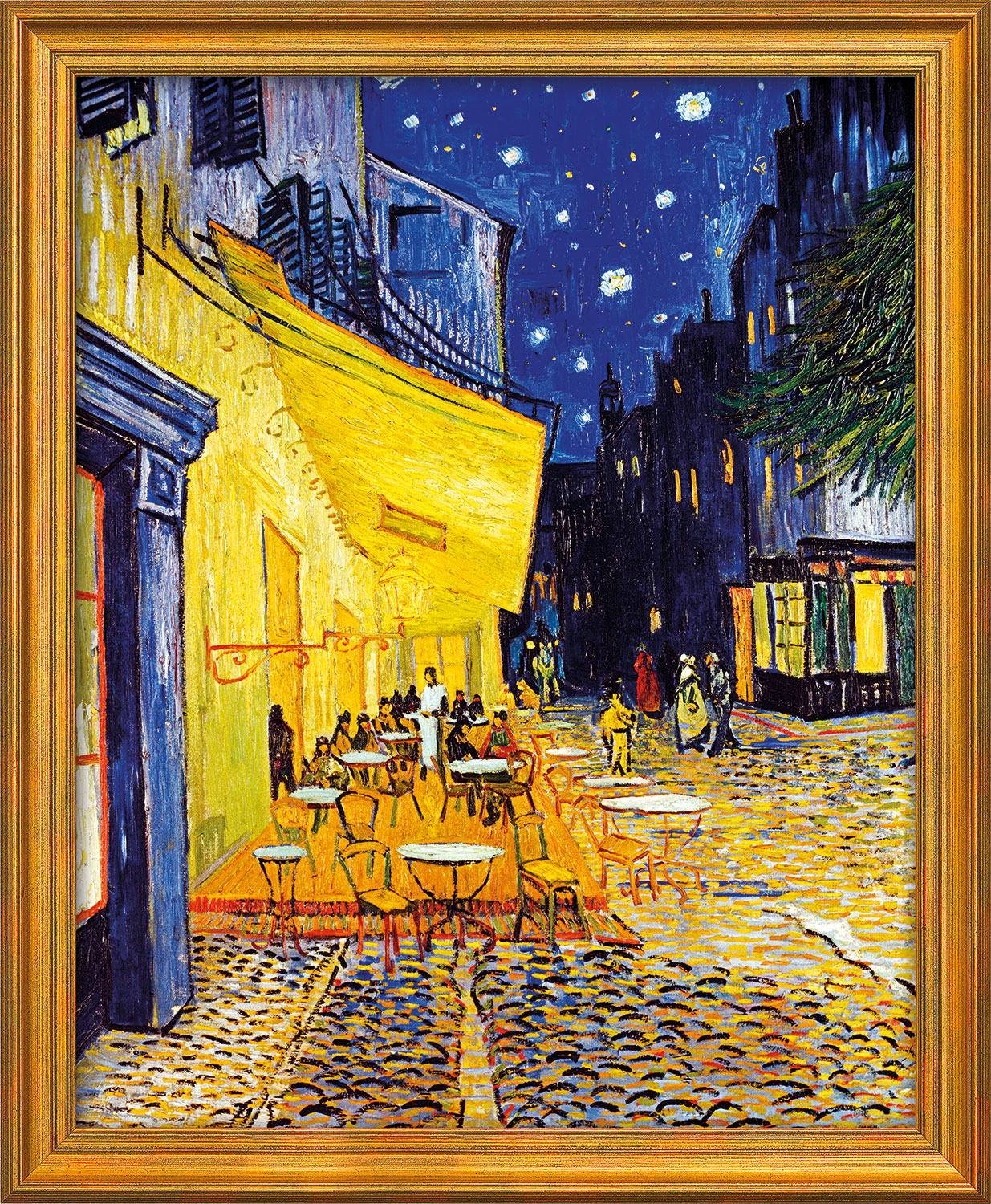 Vincent van Gogh: Bild 'Café-Terrasse am Abend in Arles' (1888), gerahmt
