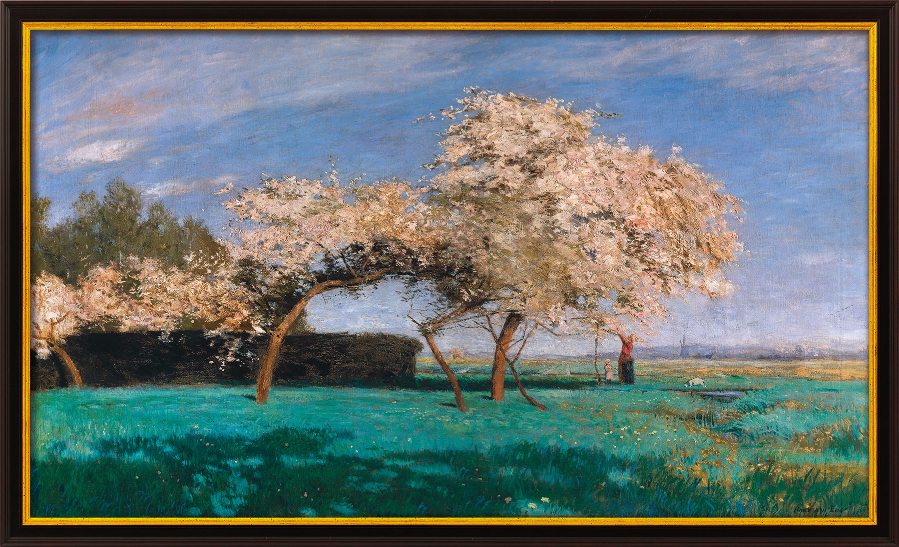 Hans am Ende: Bild 'Frühlingstag' (1897/98), Version schwarz gerahmt