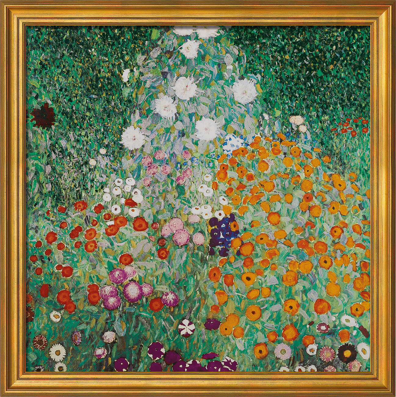 Gustav Klimt: Bild 'Bauerngarten', gerahmt