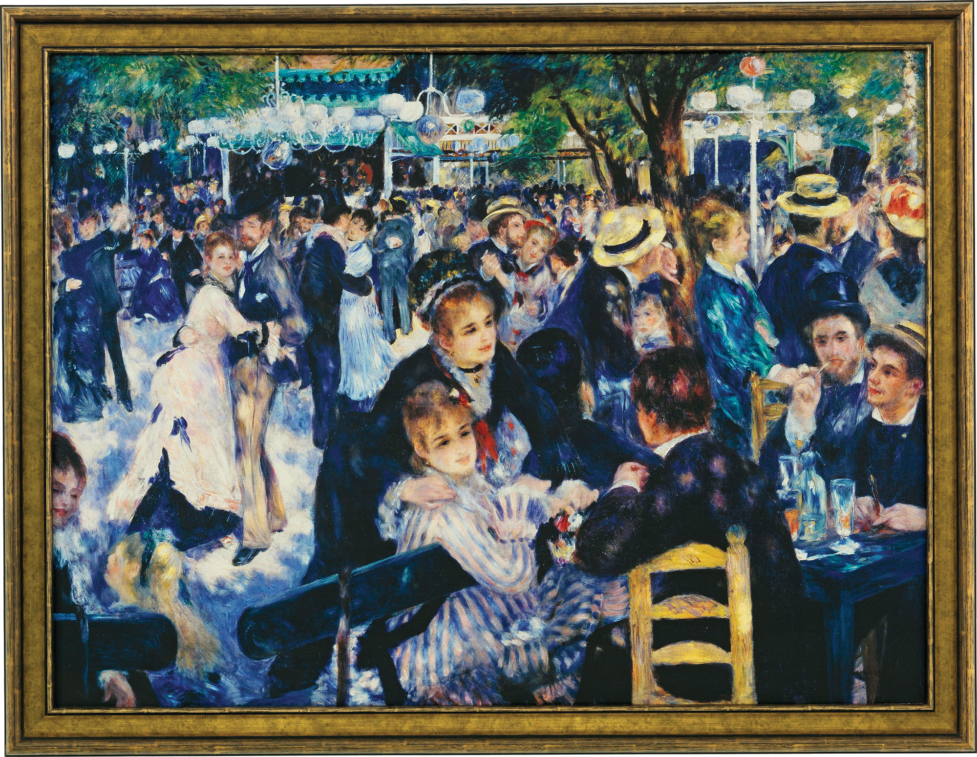 Auguste Renoir: Bild 'Ball im Moulin de la Galette' (1876), gerahmt