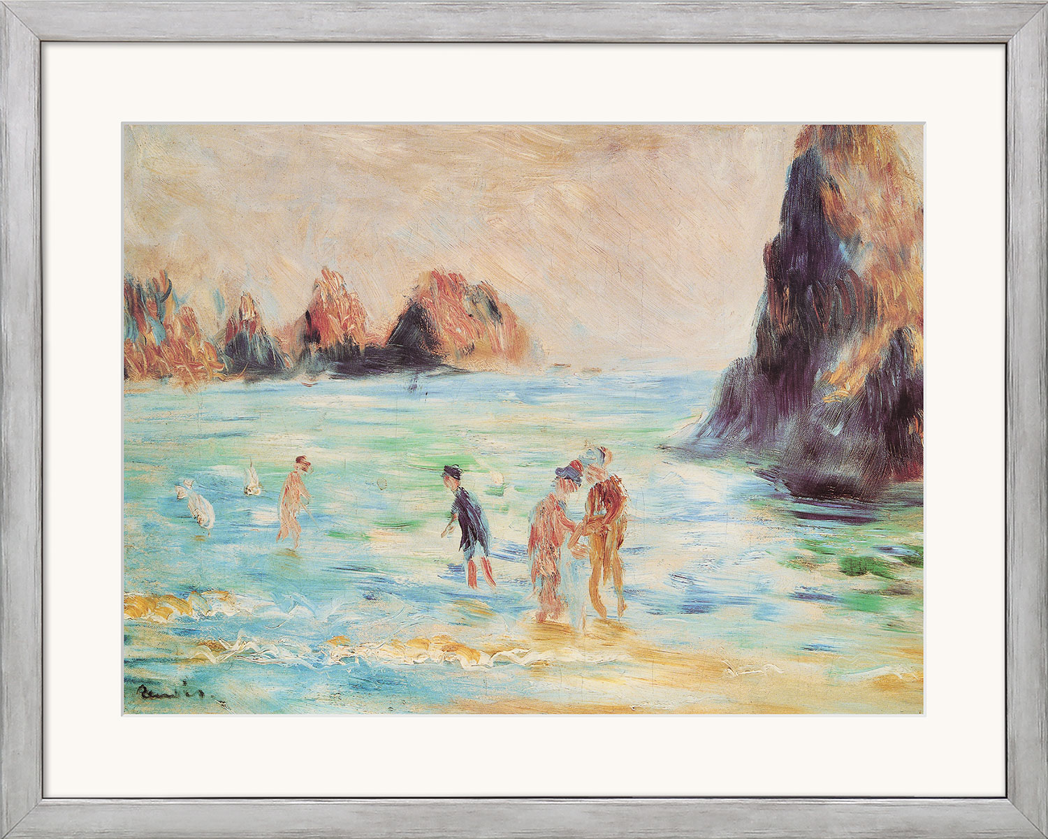 Auguste Renoir: Bild 'Moulin Huet Bucht, Guernsey' (1883), gerahmt