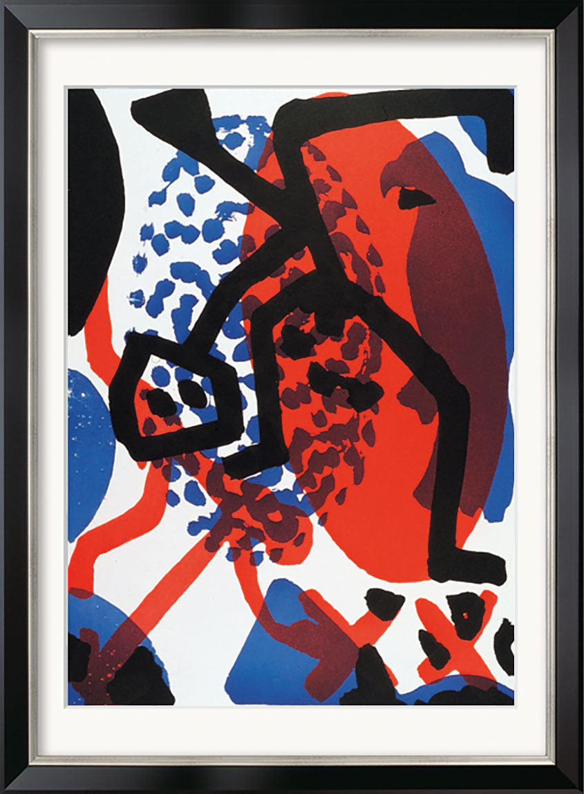 A. R. Penck: Bild 'Wächter', Version schwarz gerahmt