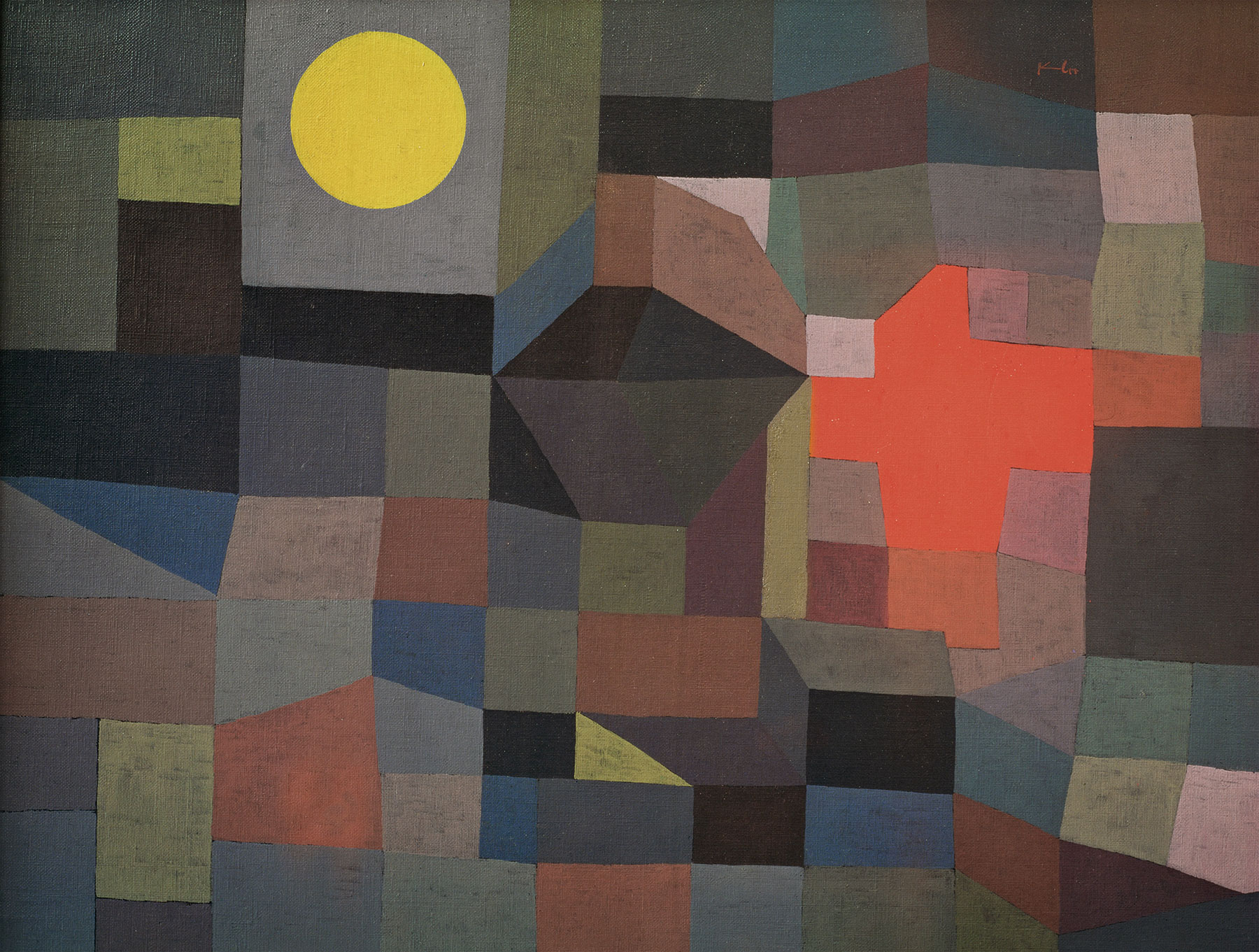 Paul Klee: Bild 'Feuer bei Vollmond' (1933)