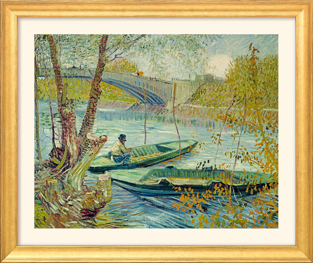 Vincent van Gogh: Bild 'Fischen im Frühling' (1887), gerahmt