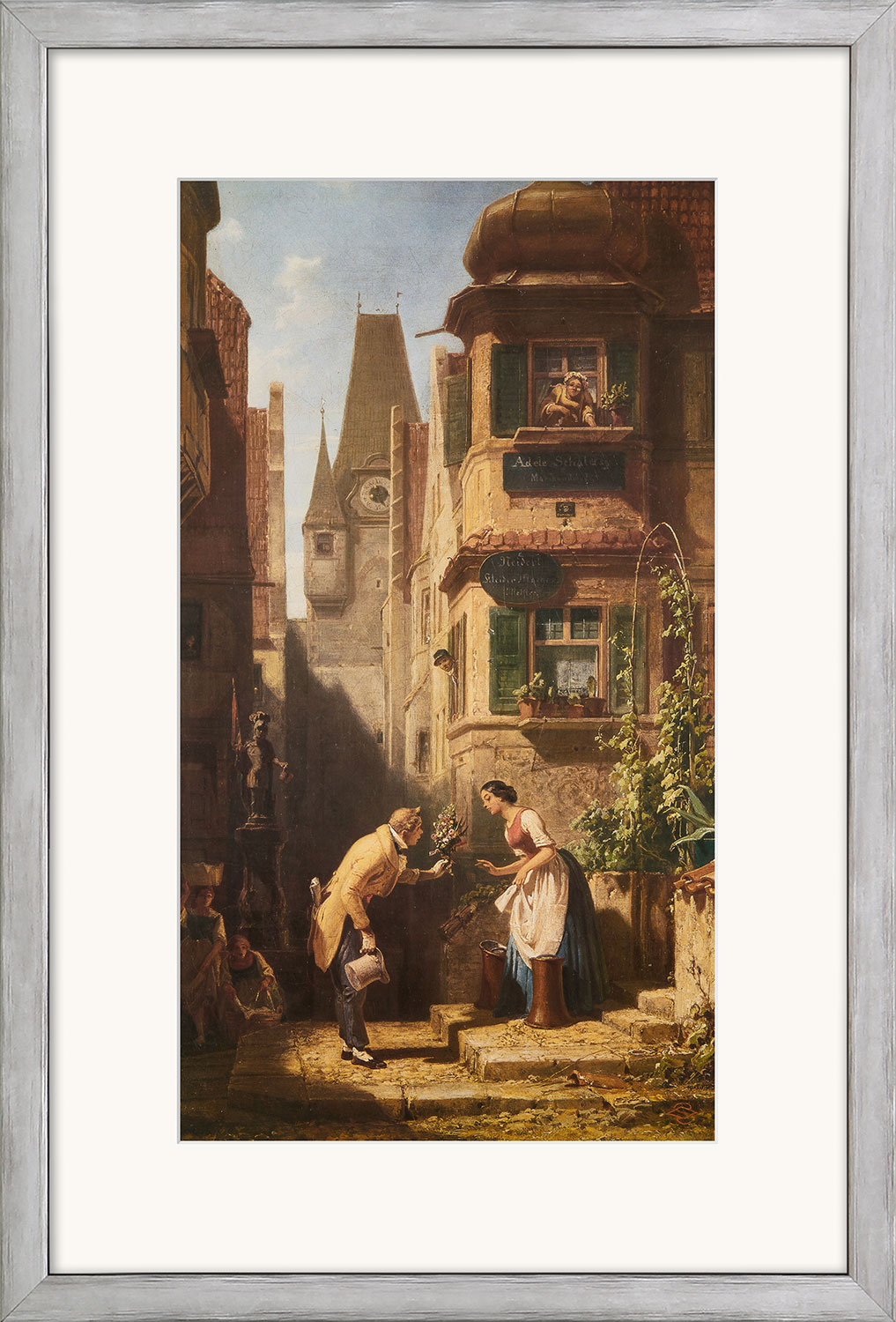 Carl Spitzweg: Bild 'Der ewige Hochzeiter' (1855-58), gerahmt