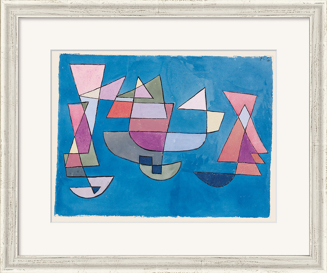 Paul Klee: Bild 'Segelschiffe' (1927), gerahmt