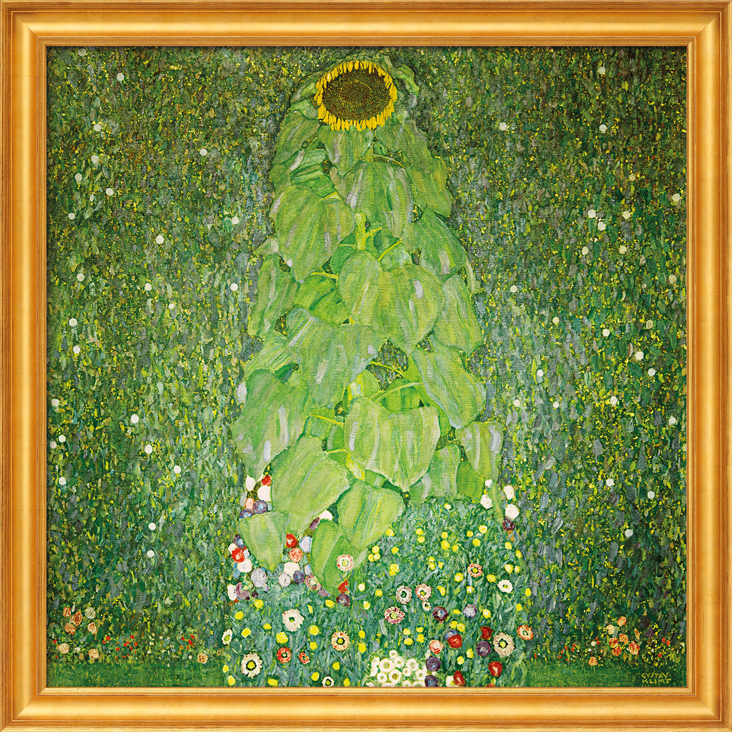 Gustav Klimt: Bild 'Die Sonnenblume' (1907), gerahmt