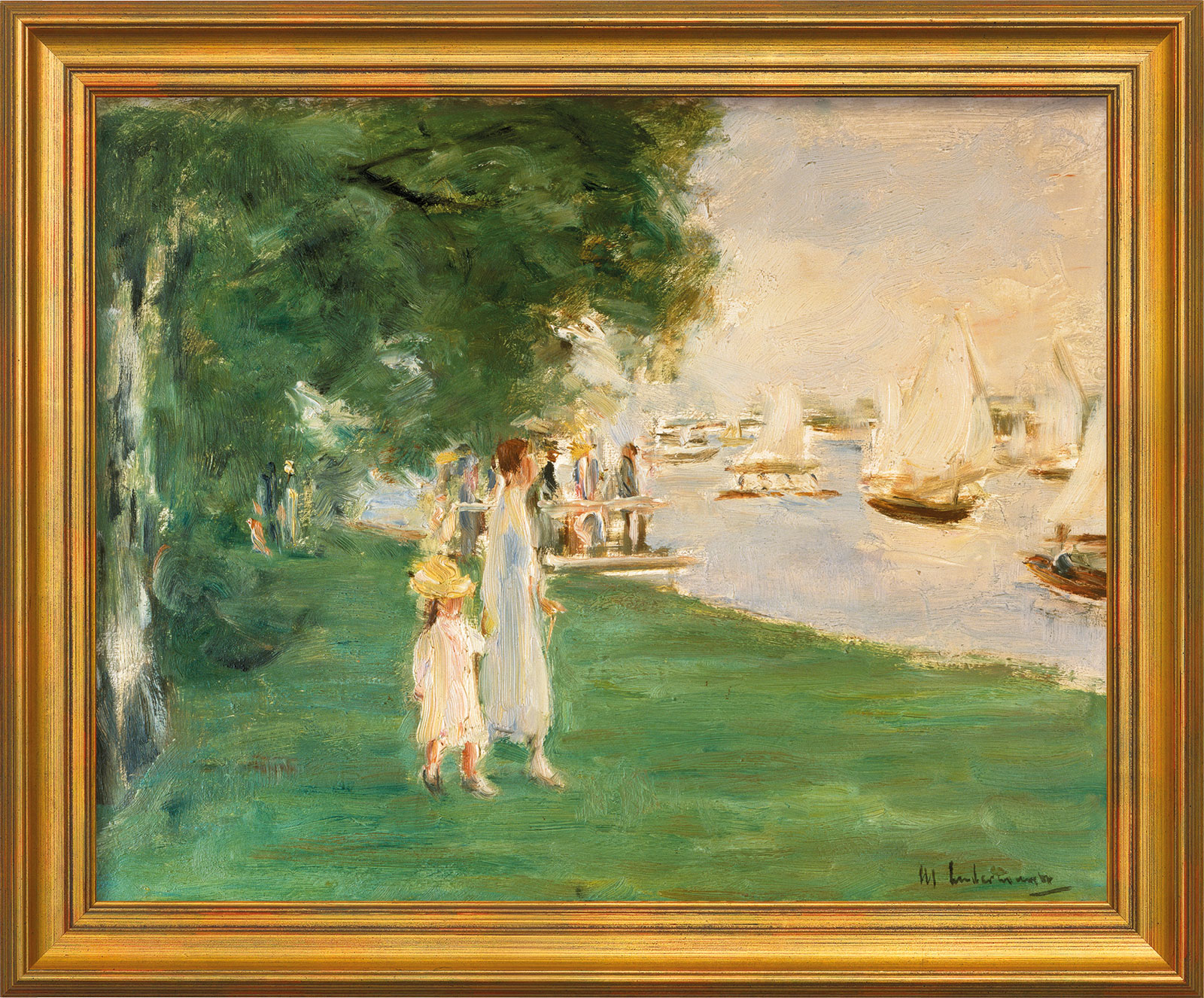 Max Liebermann: Bild 'Wannseelandschaft' (1924), gerahmt
