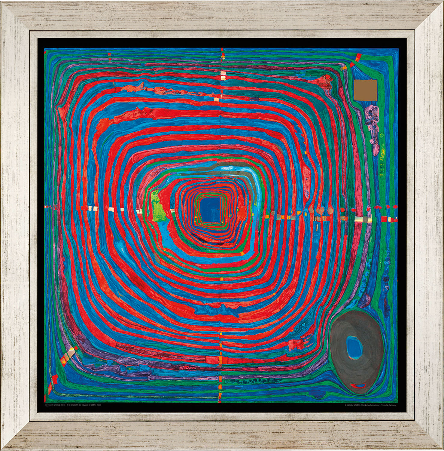 Friedensreich Hundertwasser: Afbeelding '(224) Het Grote Pad', ingelijst