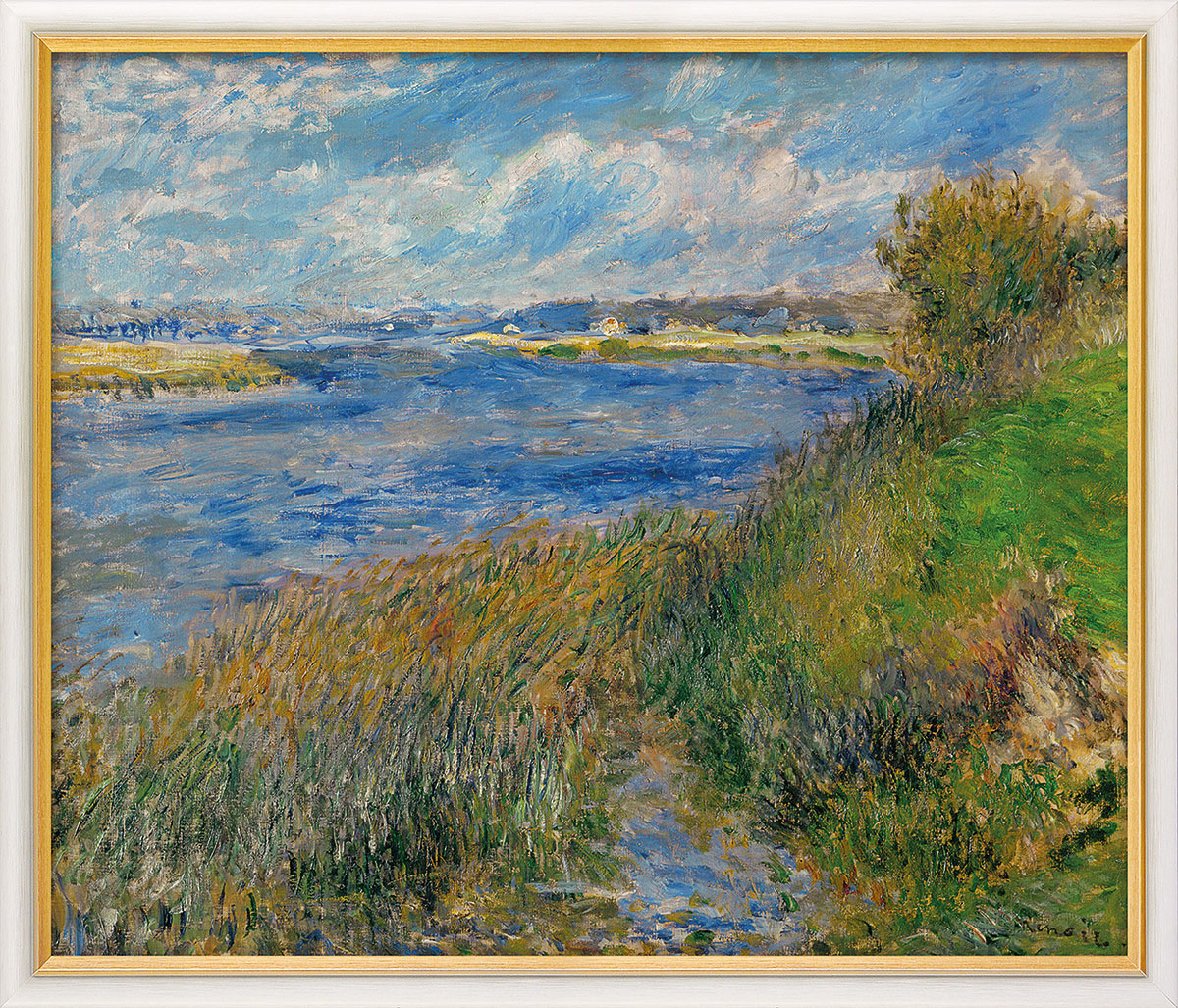 Auguste Renoir: Bild 'Die Seine bei Champrosay' (1876), gerahmt