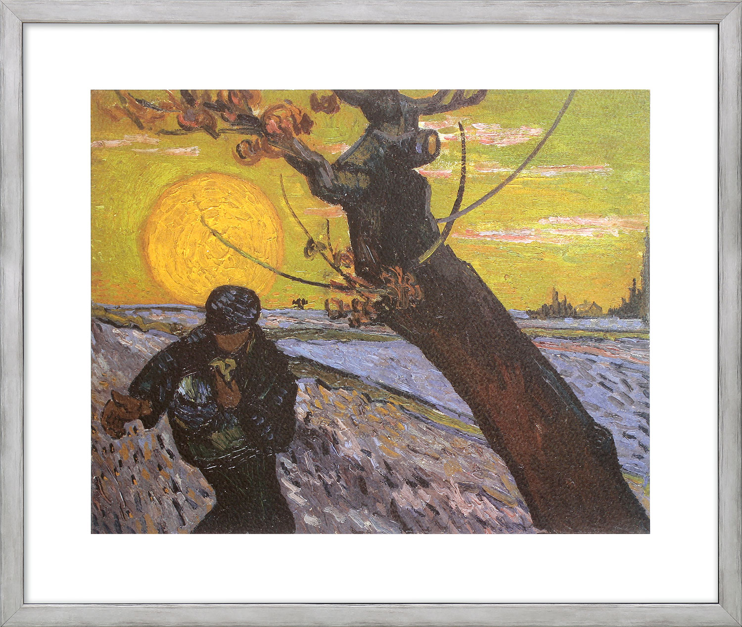 Vincent van Gogh: Bild 'Sämann bei untergehender Sonne' (1888), gerahmt