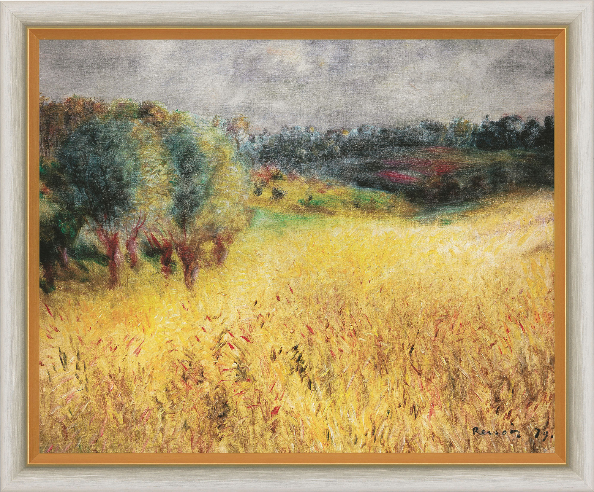 Auguste Renoir: Bild 'Das Kornfeld' (1879), gerahmt