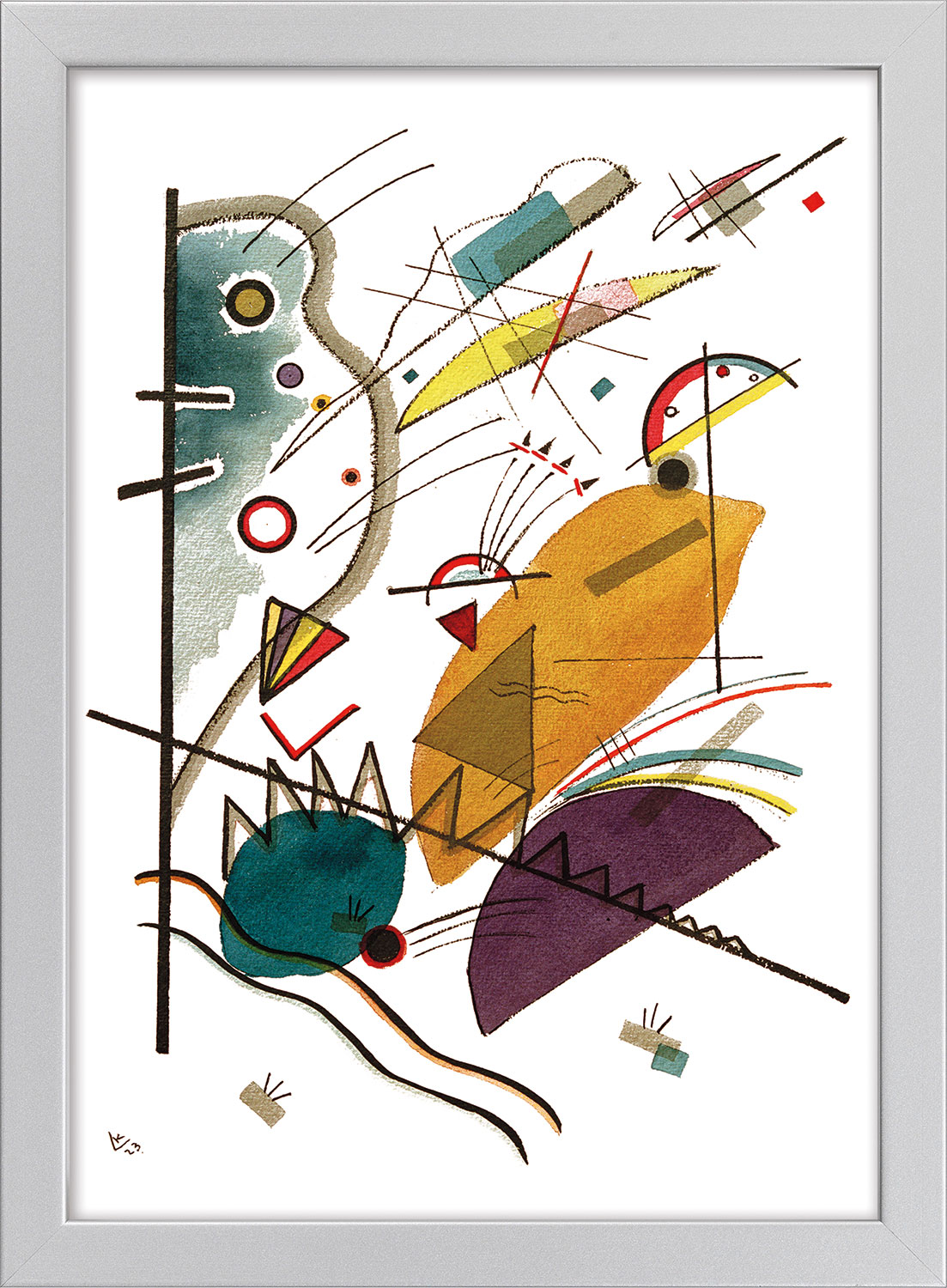 Wassily Kandinsky: Bild 'Komposition' (1923), gerahmt