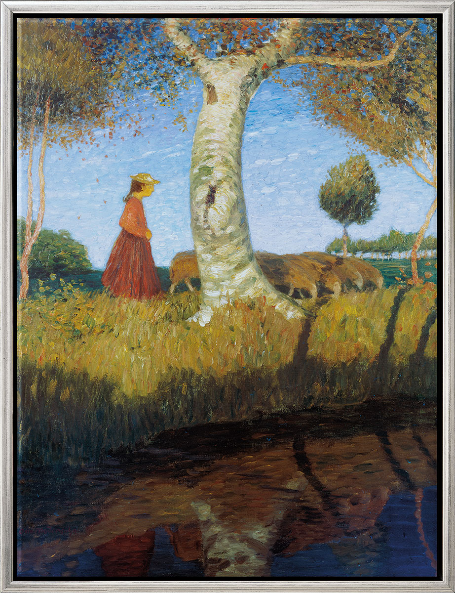 Otto Modersohn: Bild 'Sonniger Herbsttag' (1898), gerahmt