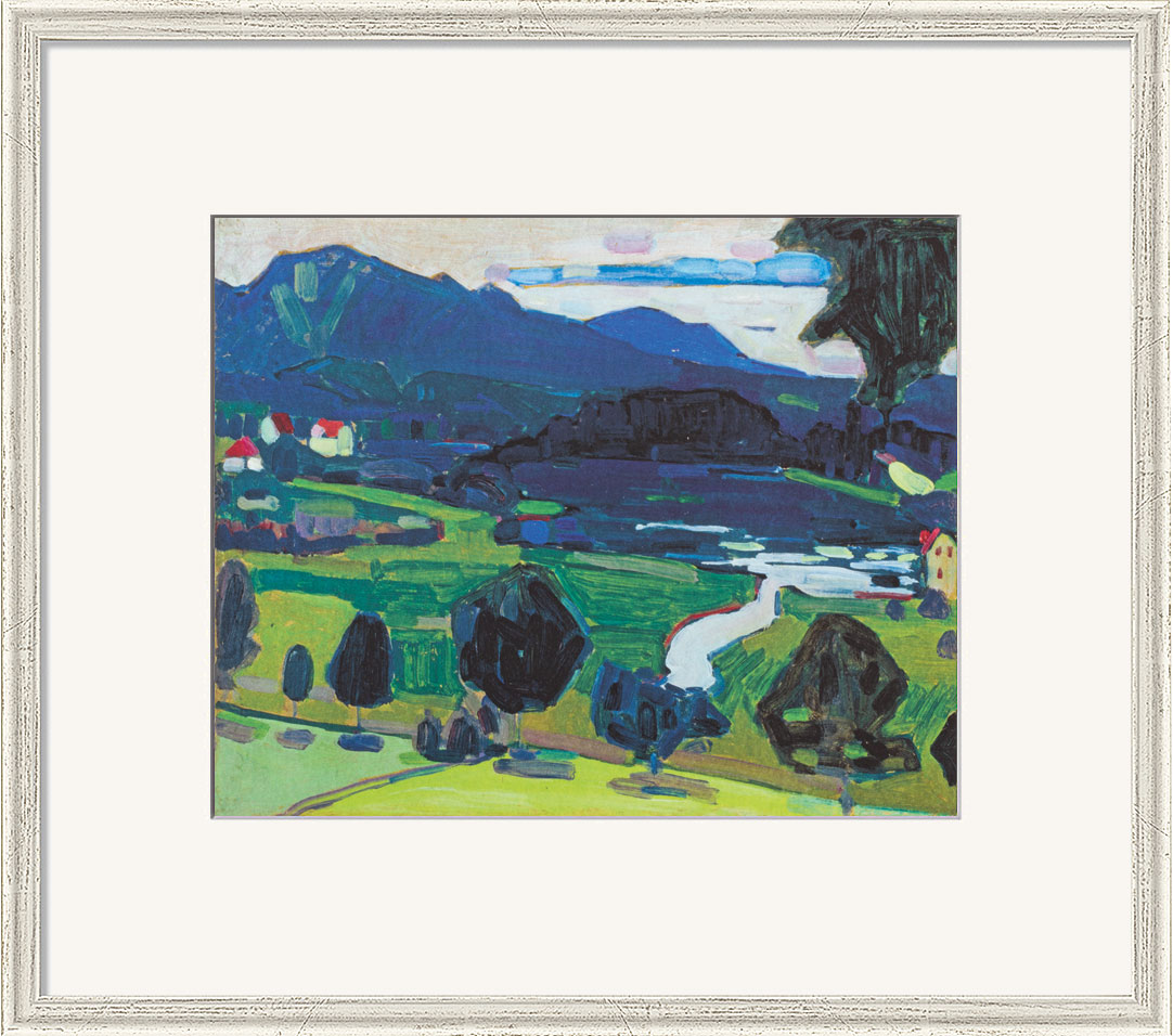 Wassily Kandinsky: Bild 'Murnau - Blick über den Staffelsee' (1902), gerahmt