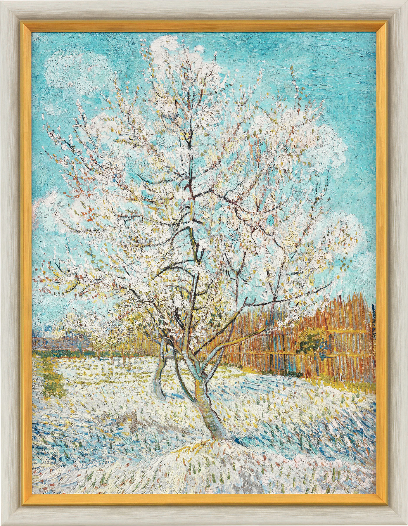 Vincent van Gogh: Bild 'Der rosa Pfirsichbaum' (1888), gerahmt