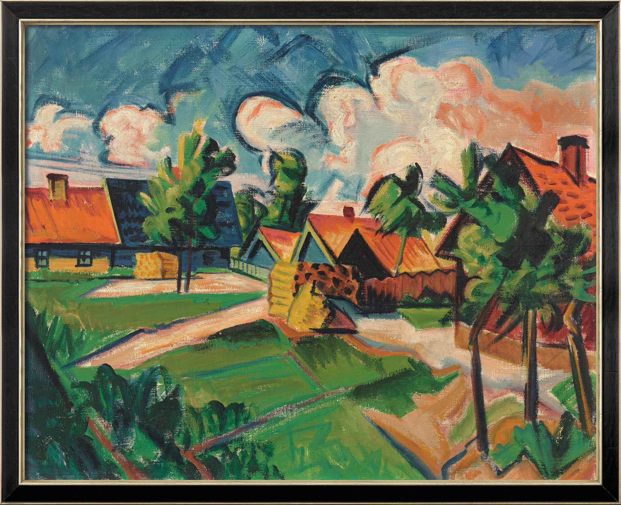 Max Pechstein: Bild 'Abendwolken' (1922), gerahmt