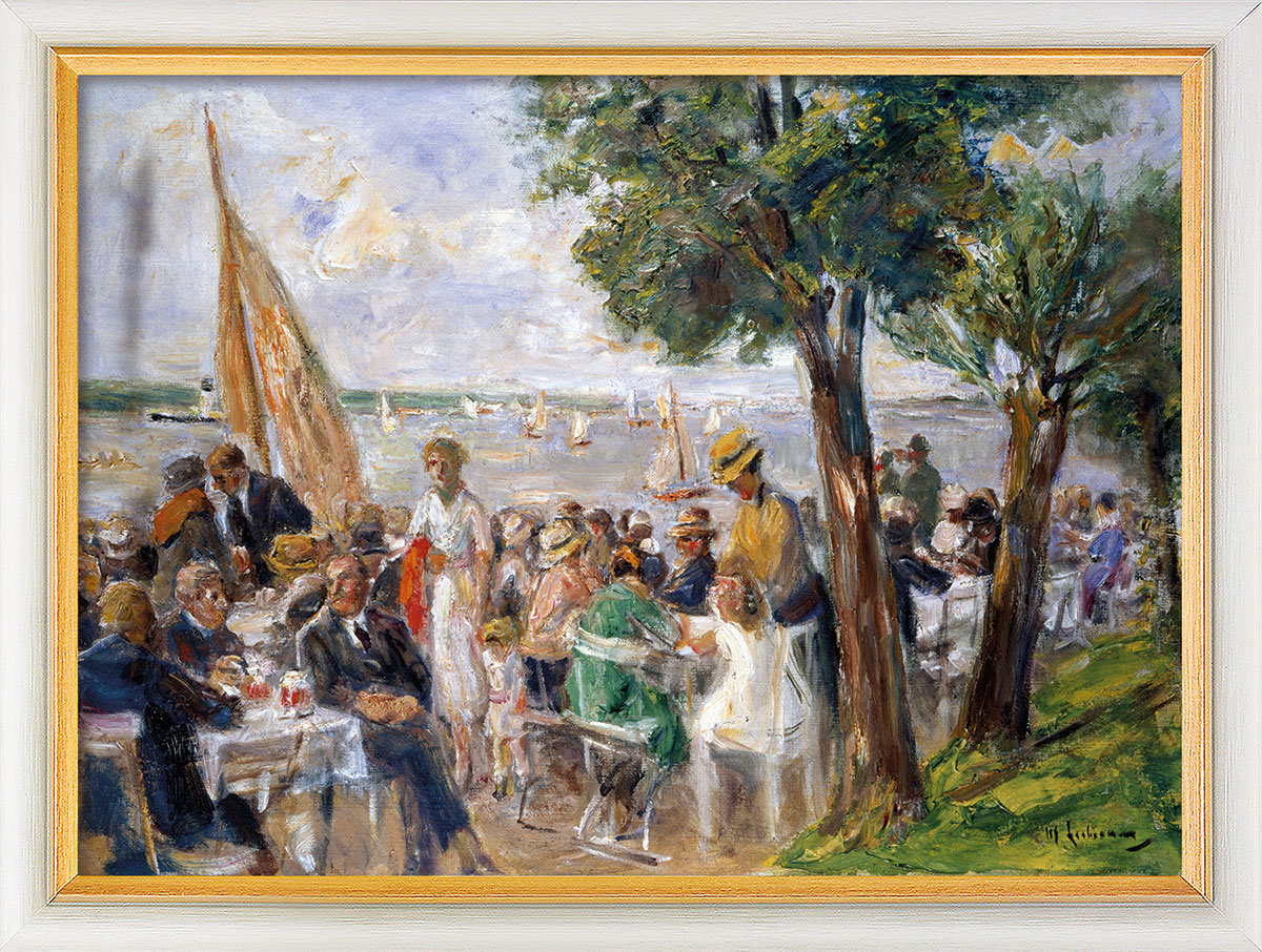 Max Liebermann: Bild 'Gartenlokal an der Havel' (1932), gerahmt
