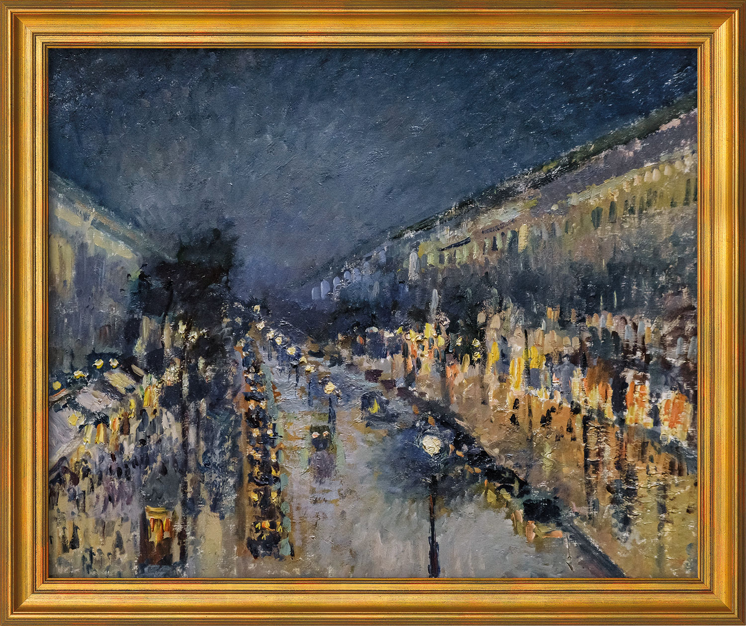 Camille Pissarro: Bild 'Boulevard Montmartre bei Nacht' (1897), gerahmt