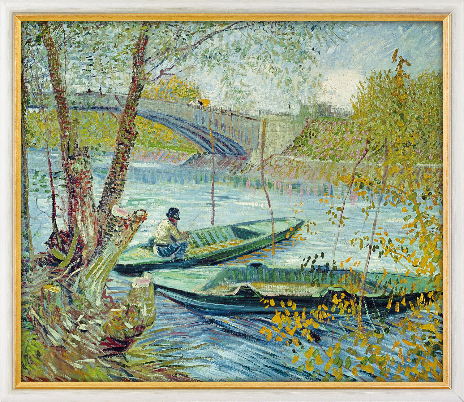 Vincent van Gogh: Bild 'Fischen im Frühling' (1887), gerahmt