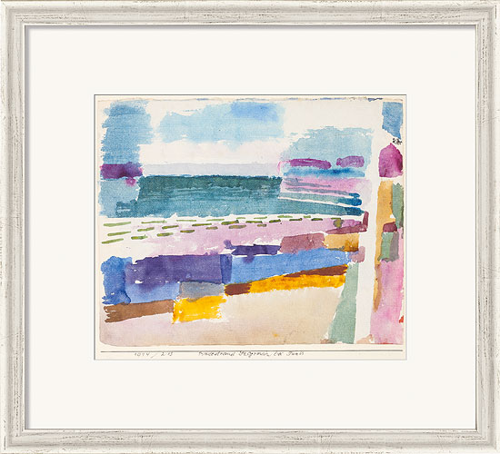 Paul Klee: Bild 'Badestrand St. Germain bei Tunis' (1914), gerahmt