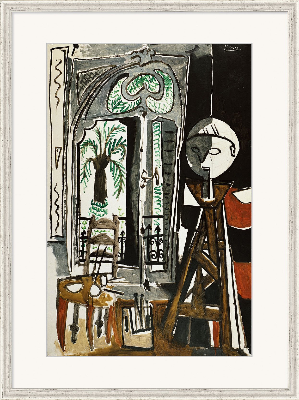 Pablo Picasso: Bild 'Das Atelier' (1955), gerahmt