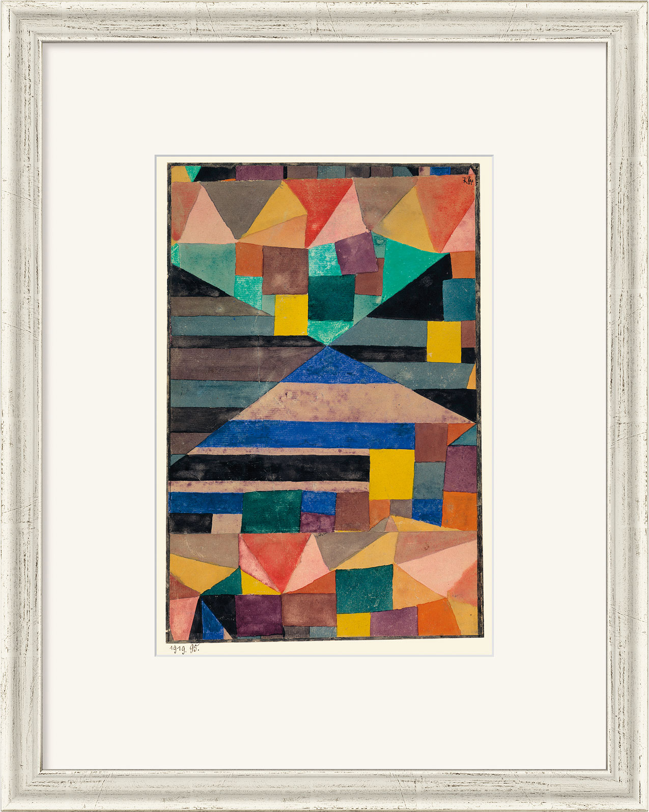 Paul Klee: Bild 'Blauer Berg' (1919), gerahmt