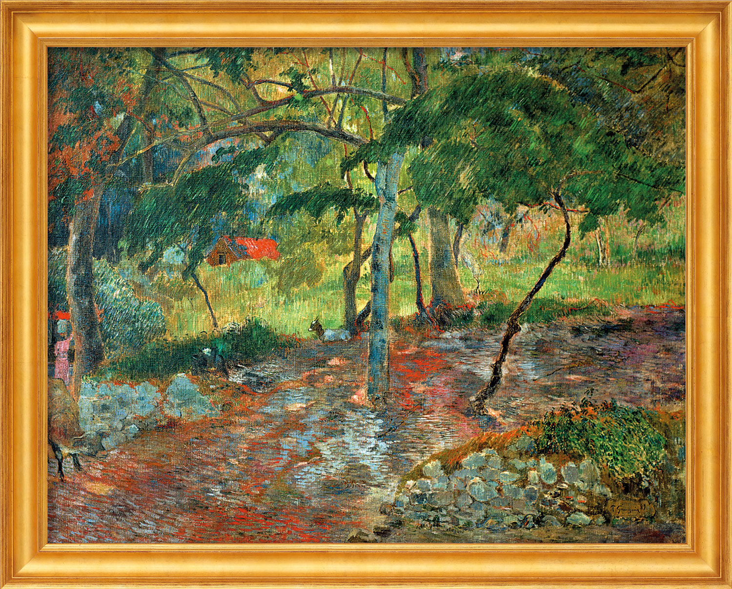 Paul Gauguin: Bild 'Tropische Landschaft auf Martinique' (1887), gerahmt