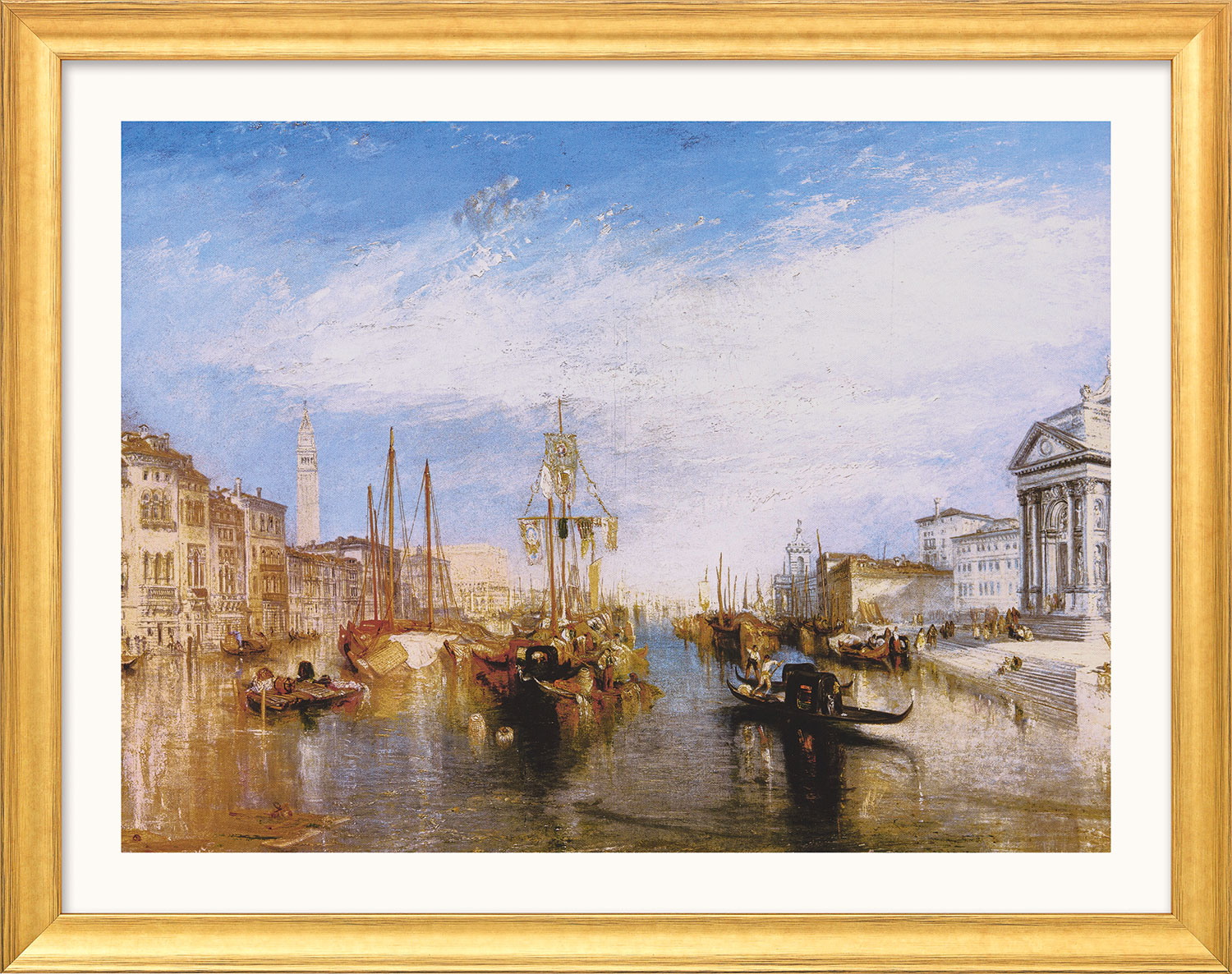 William Turner: Picture 'Canal Grande' (1835), version framed in gold colour