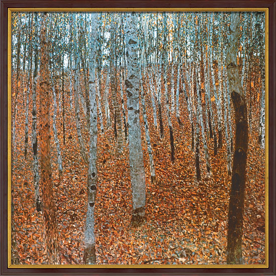 Gustav Klimt: Bild 'Buchenwald I' (1902), gerahmt
