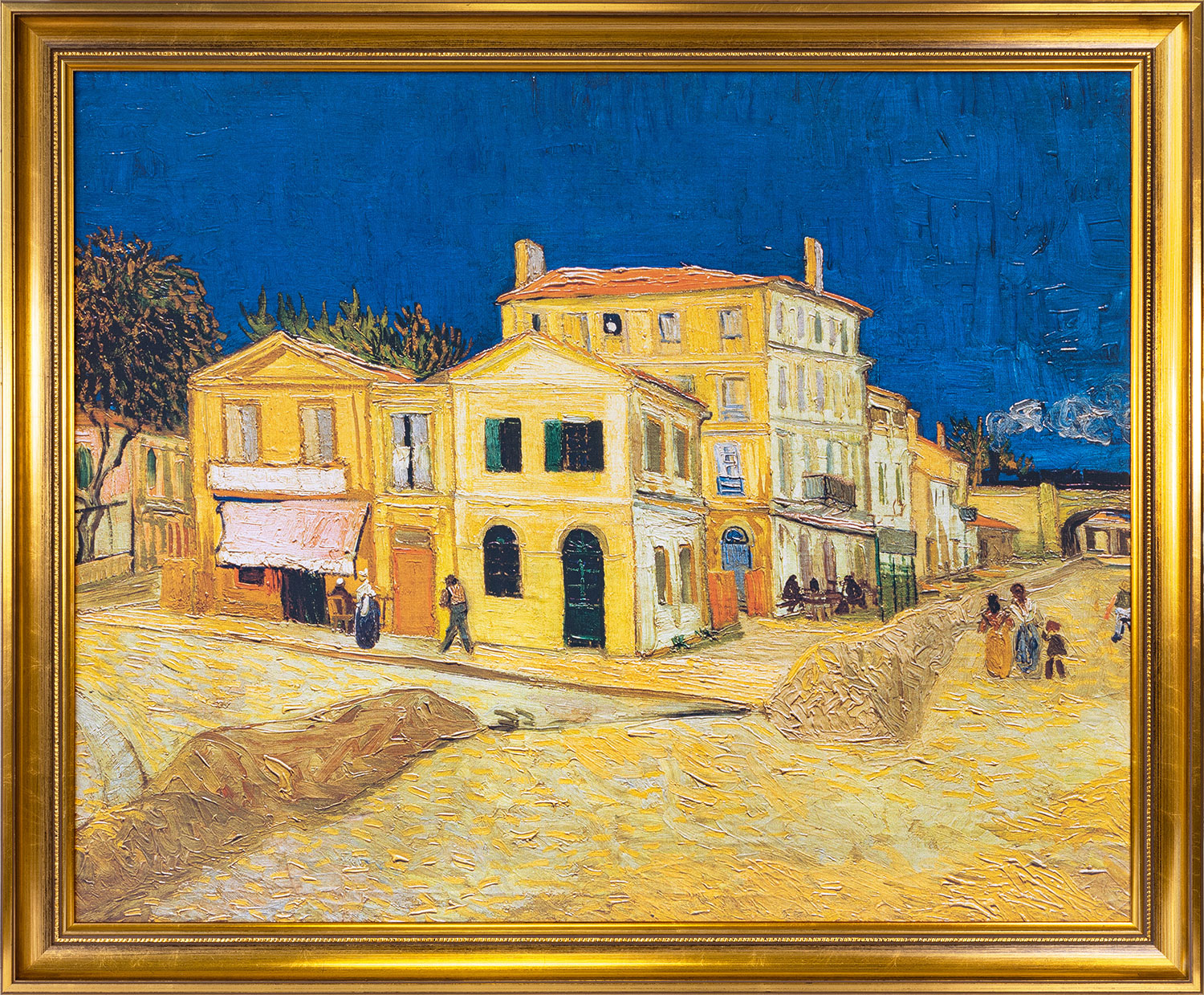 Vincent van Gogh: Picture 'The yellow house' (1888), framed
