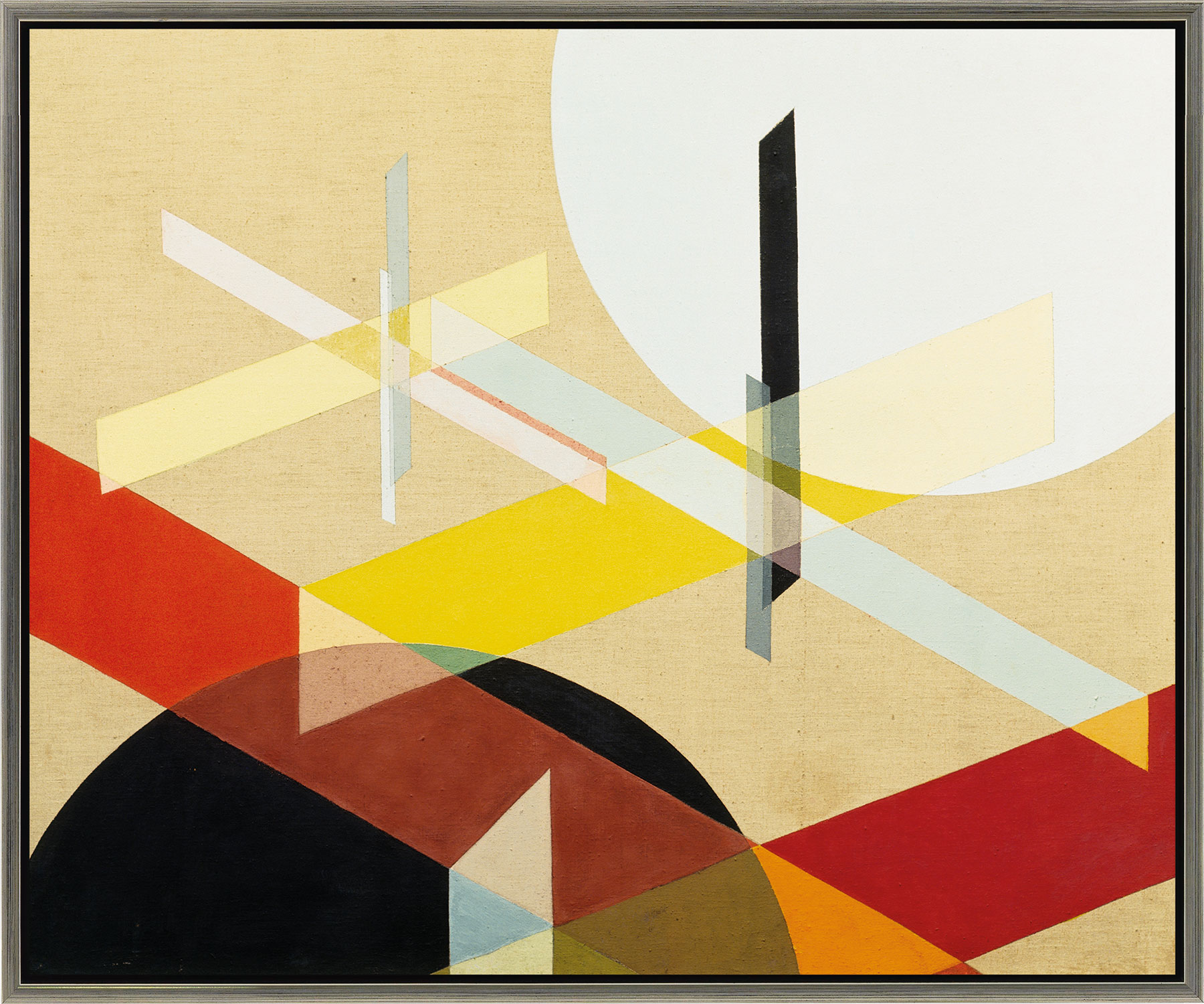 László Moholy-Nagy: Bild 'Komposition Z VIII' (1924), gerahmt