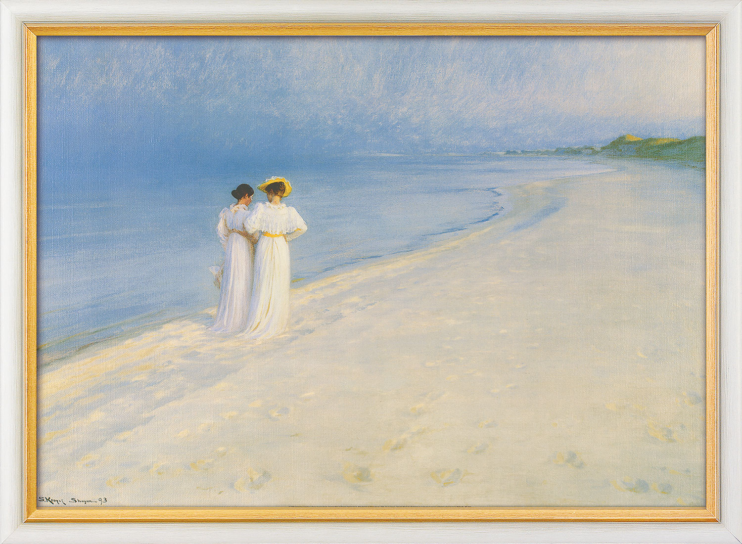 Peder Severin Kroyer: Bild 'Sommerabend bei Skagen - Der Strandspaziergang' (1893), gerahmt