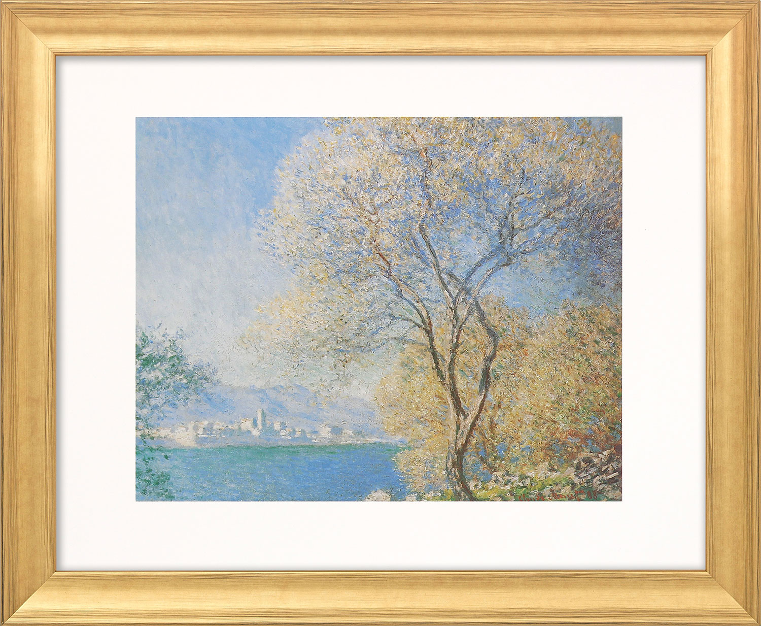 Claude Monet: Bild 'Antibes von La Salis aus gesehen' (1888), gerahmt