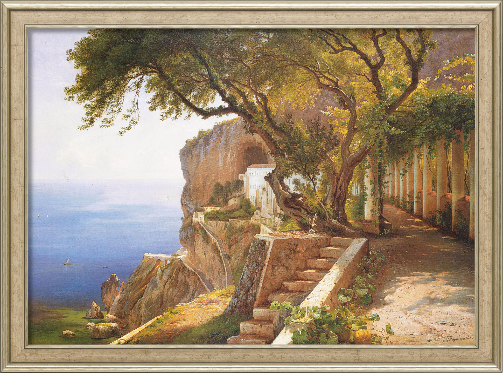 Carl Frederic Aagaard: Bild 'Pergola in Amalfi', gerahmt