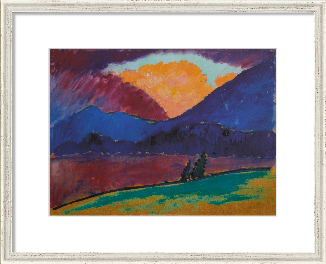Alexej von Jawlensky: Bild 'Sommerabend in Murnau' (1908-09), gerahmt