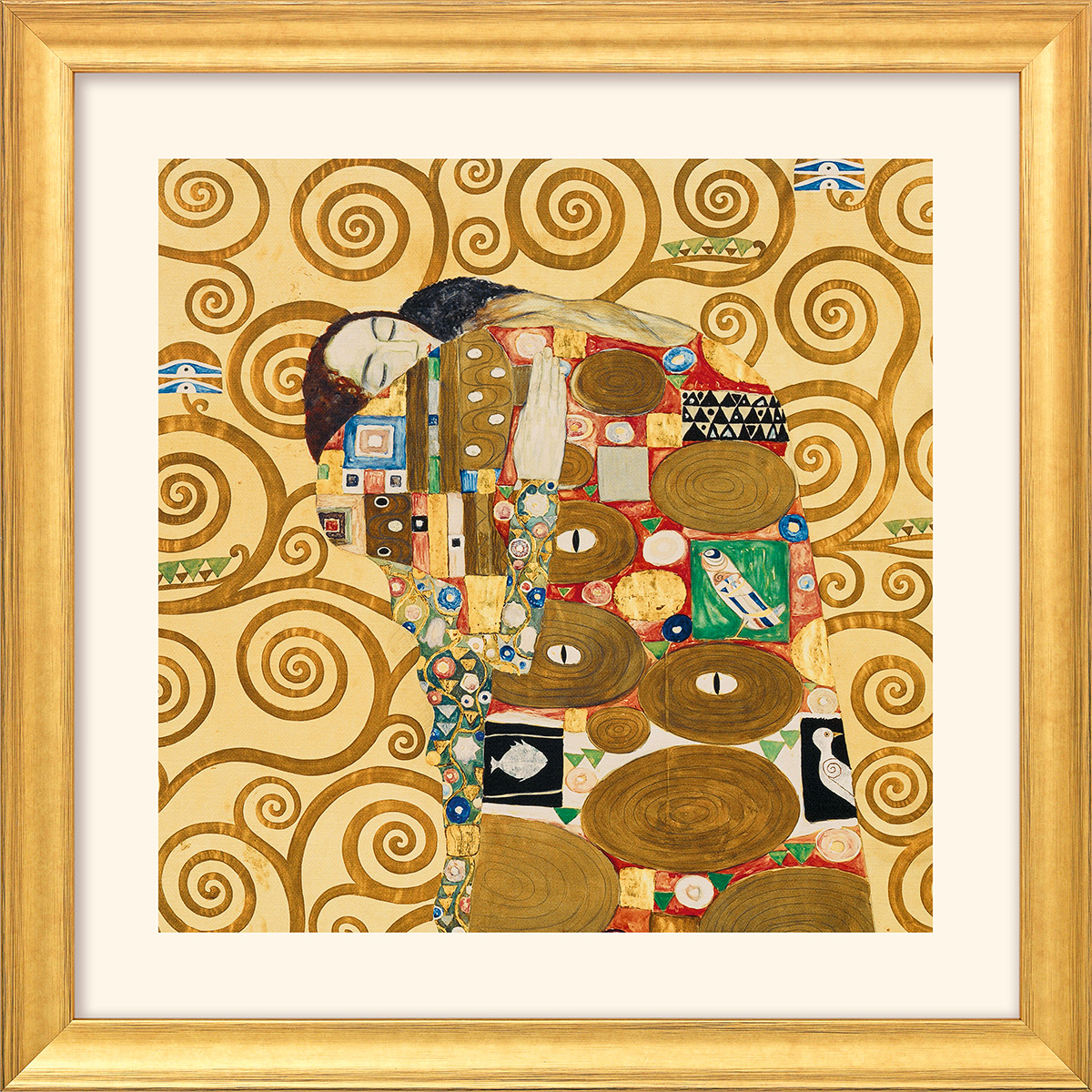 Gustav Klimt: Bild 'Die Erfüllung' (1905/09), gerahmt