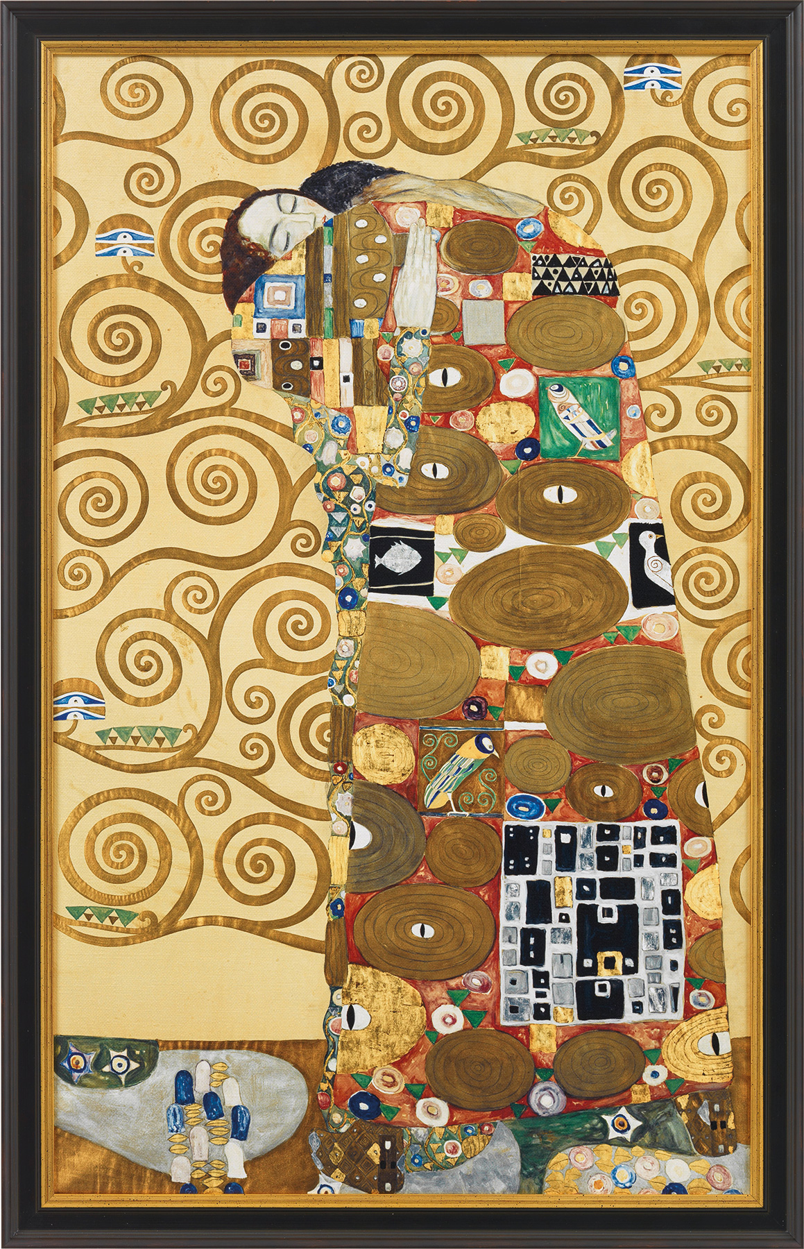Gustav Klimt: Bild 'Die Erfüllung' (1905/09), gerahmt