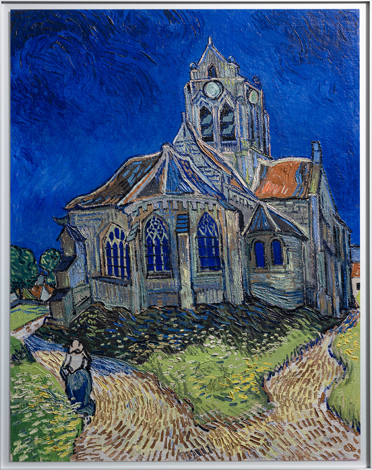 Vincent van Gogh: Bild 'Kirche von Auvers-sur-Oise' (1890) - LITO Masters, gerahmt