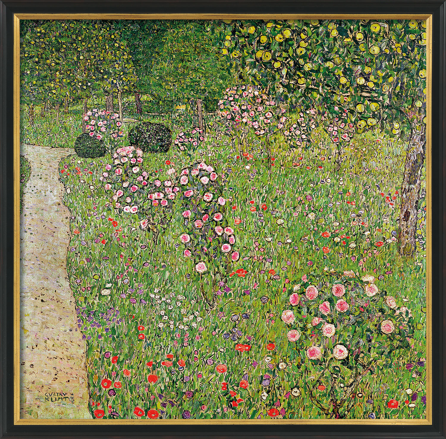 Gustav Klimt: Bild 'Obstgarten mit Rosen' (1911-12), gerahmt