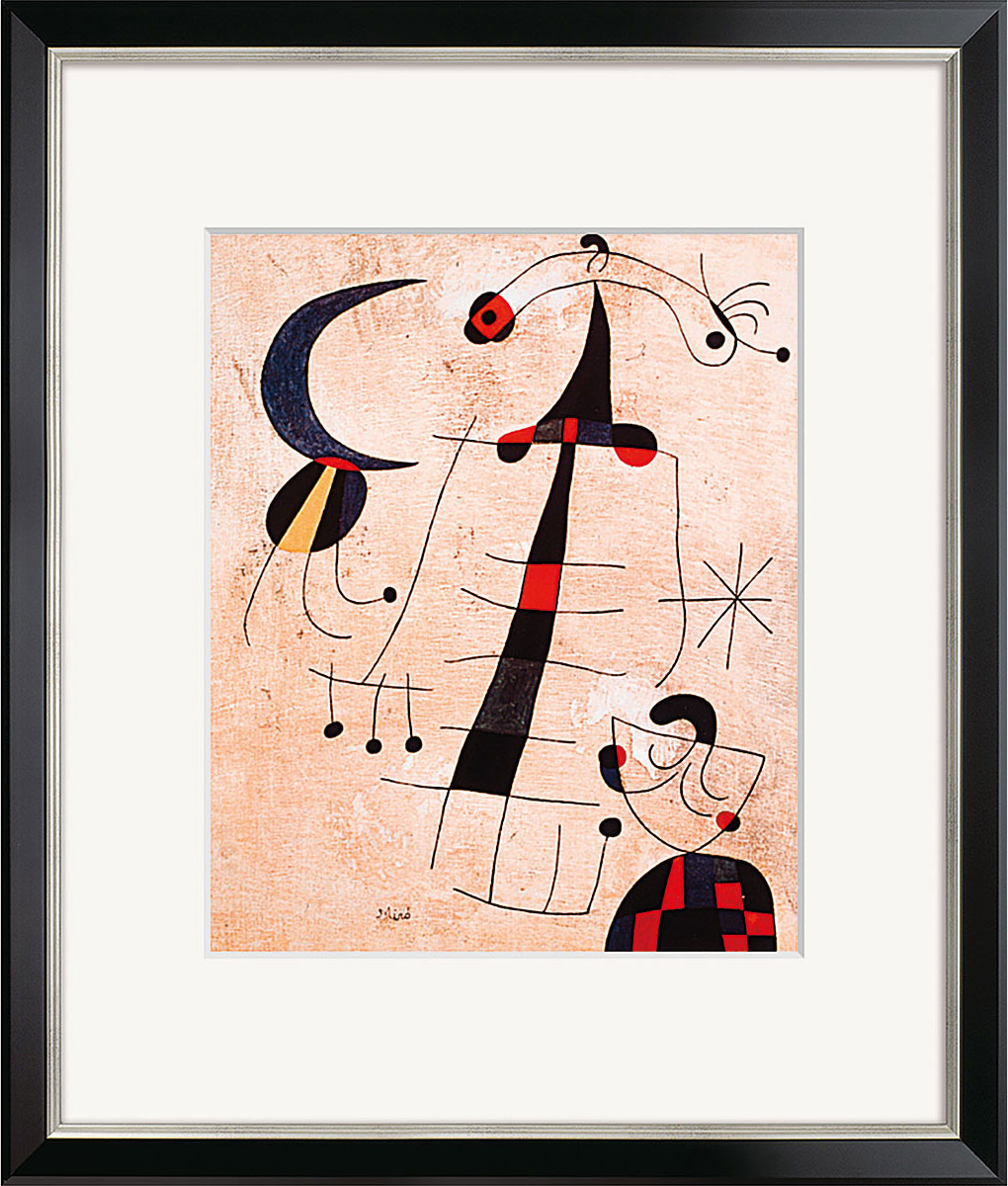 Joan Miró: Bild 'Klage der Liebenden', gerahmt