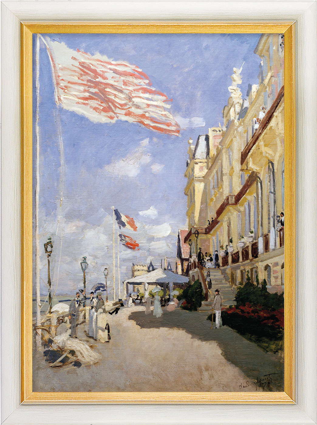 Claude Monet: Bild 'Das Hotel des Roches Noires in Trouville' (1870), gerahmt