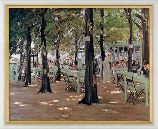 Max Liebermann: Bild 'Restaurant De Oude Vinck in Leiden' (1905), gerahmt